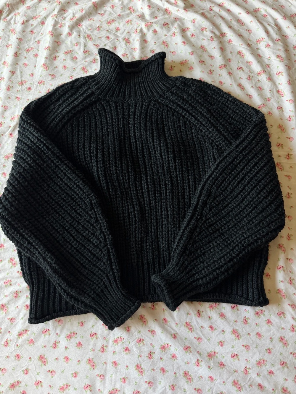 H&M Black Chunky Turtleneck Sweater